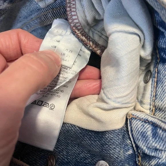 We The Free 25 Distressed Straight Leg Jeans High Rise Ripped Denim Boho - Picture 5 of 11